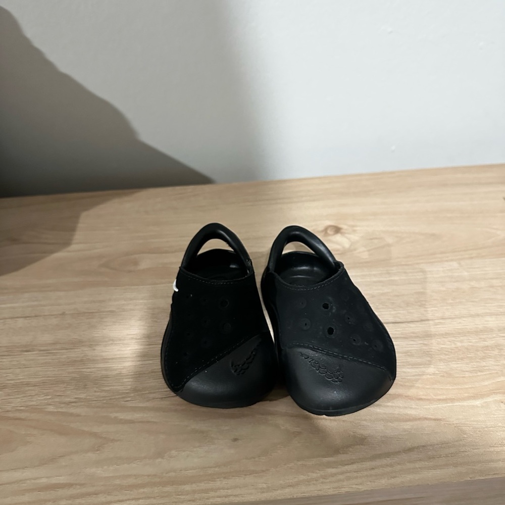 Kids Black Water-Friendly Slip-On Shoes